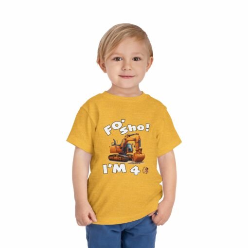 Little Kea Foʻ Sho! I'm 4 Excavator Shirt - Image 15