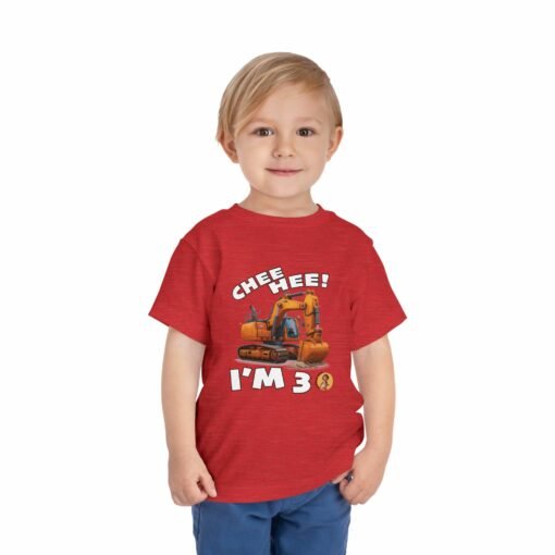 Little Kea Chee Hee! I'm 3 Excavator Shirt - Image 31