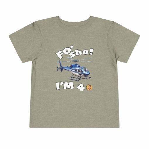 Little Kea Foʻ Sho! I'm 4 Helicopter Shirt - Image 9