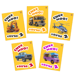 2 Year Old "Chee Hoo!" Birthday Cards (5-Pack)