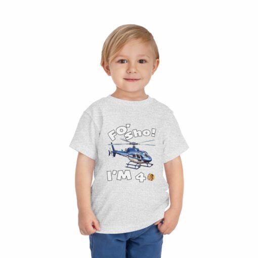 Little Kea Foʻ Sho! I'm 4 Helicopter Shirt - Image 19