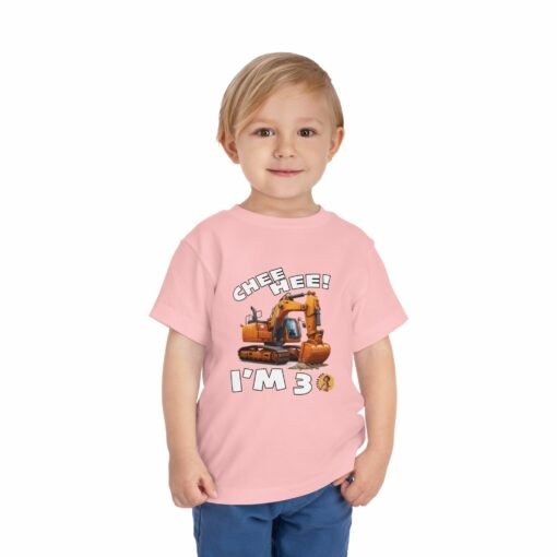 Little Kea Chee Hee! I'm 3 Excavator Shirt - Image 27