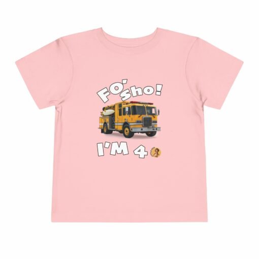 Little Kea Foʻ Sho! I'm 4 Fire Engine Shirt - Image 29