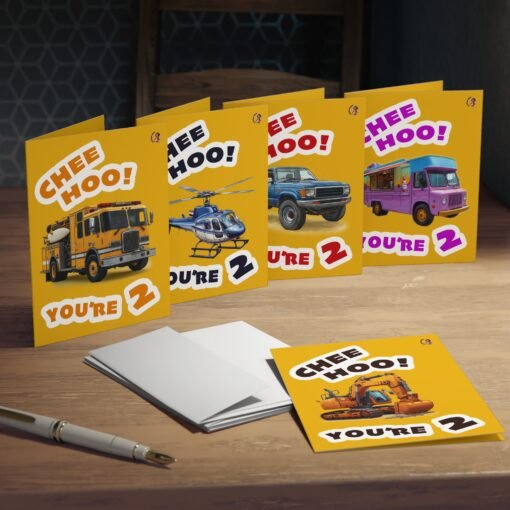 2 Year Old "Chee Hoo!" Birthday Cards (5-Pack) - Image 2