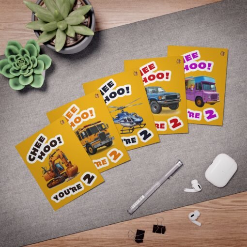 2 Year Old "Chee Hoo!" Birthday Cards (5-Pack) - Image 6