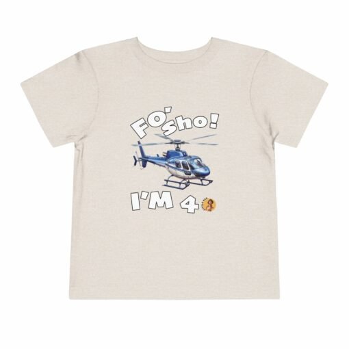 Little Kea Foʻ Sho! I'm 4 Helicopter Shirt - Image 5