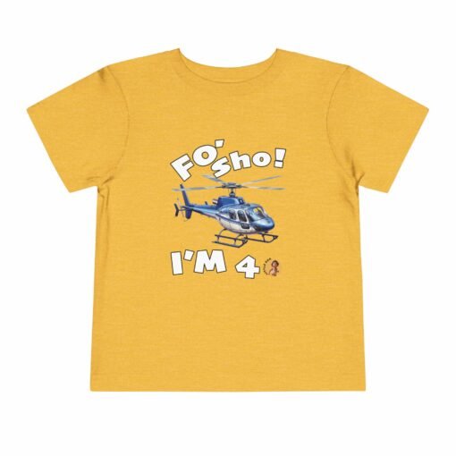 Little Kea Foʻ Sho! I'm 4 Helicopter Shirt - Image 13
