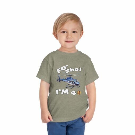 Little Kea Foʻ Sho! I'm 4 Helicopter Shirt - Image 11