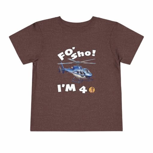 Little Kea Foʻ Sho! I'm 4 Helicopter Shirt - Image 37