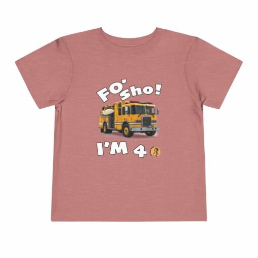 Little Kea Foʻ Sho! I'm 4 Fire Engine Shirt