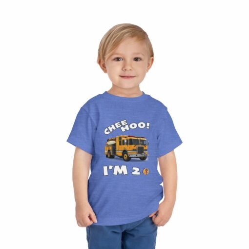 Little Kea Chee Hoo! I'm 2 Fire Engine Shirt - Image 15