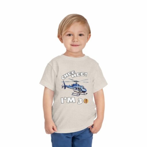 Little Kea Chee Hee! I'm 3 Helicopter Shirt - Image 11
