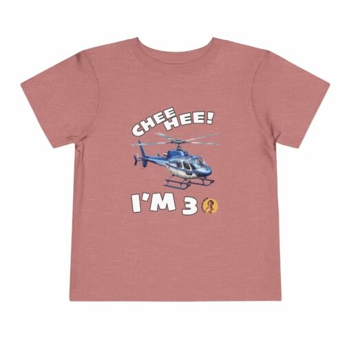 Little Kea Chee Hee! I'm 3 Helicopter Shirt - Image 5