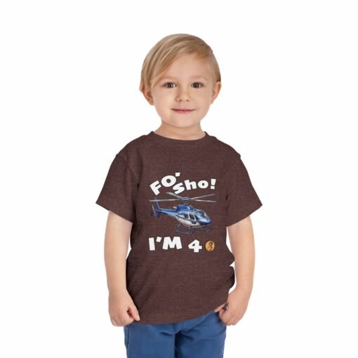 Little Kea Foʻ Sho! I'm 4 Helicopter Shirt - Image 39