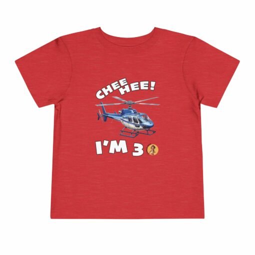 Little Kea Chee Hee! I'm 3 Helicopter Shirt - Image 29