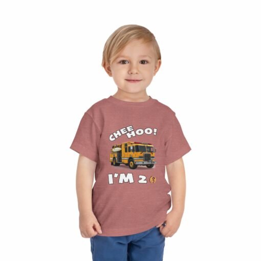 Little Kea Chee Hoo! I'm 2 Fire Engine Shirt - Image 3