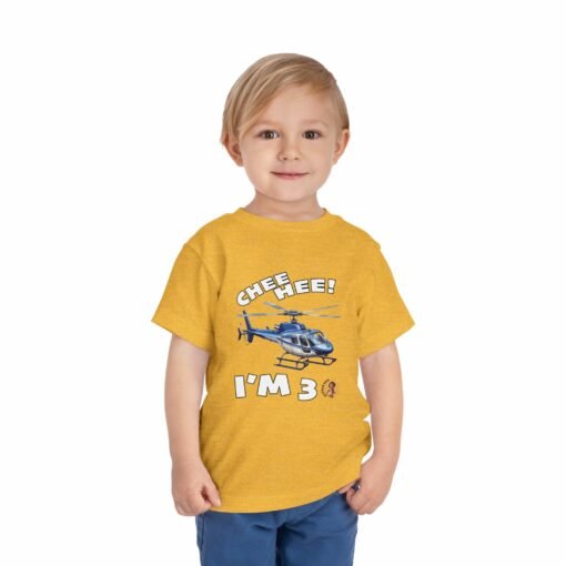 Little Kea Chee Hee! I'm 3 Helicopter Shirt - Image 19