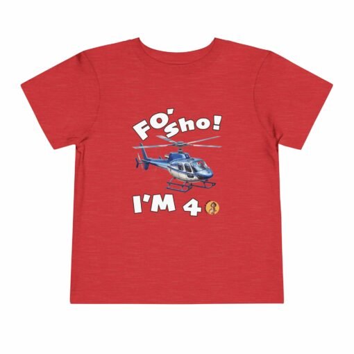 Little Kea Foʻ Sho! I'm 4 Helicopter Shirt - Image 33