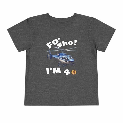 Little Kea Foʻ Sho! I'm 4 Helicopter Shirt - Image 25