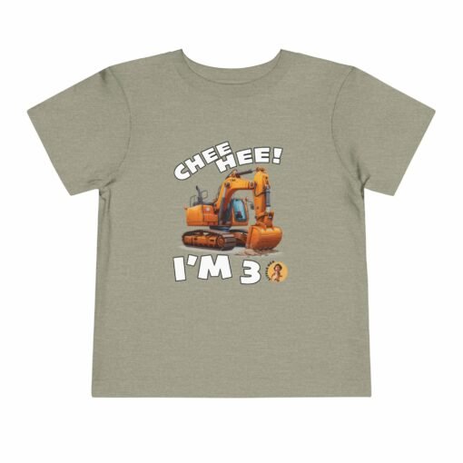Little Kea Chee Hee! I'm 3 Excavator Shirt - Image 13