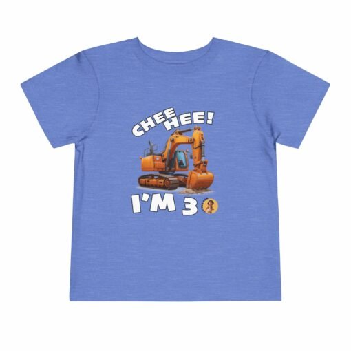 Little Kea Chee Hee! I'm 3 Excavator Shirt - Image 17
