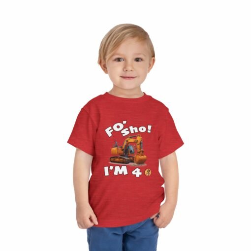 Little Kea Foʻ Sho! I'm 4 Excavator Shirt - Image 35