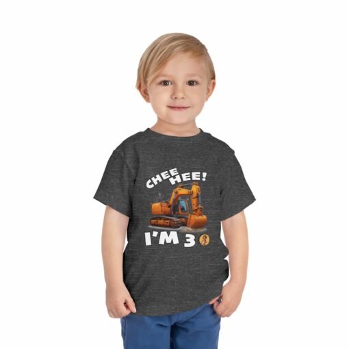 Little Kea Chee Hee! I'm 3 Excavator Shirt - Image 23