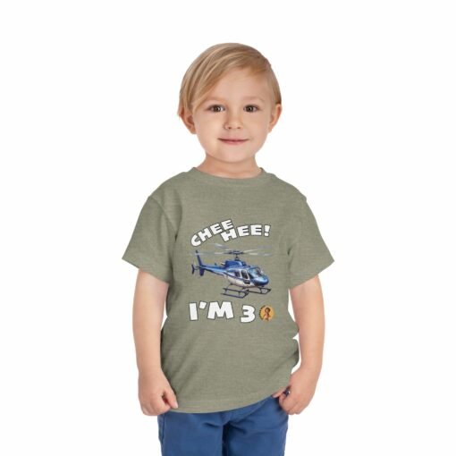 Little Kea Chee Hee! I'm 3 Helicopter Shirt - Image 15