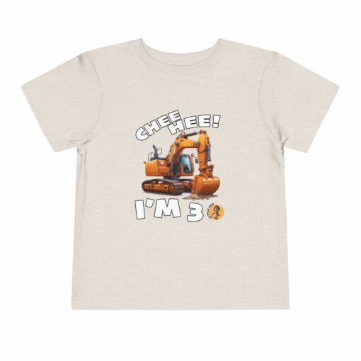 Little Kea Chee Hee! I'm 3 Excavator Shirt - Image 9