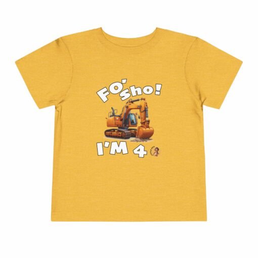 Little Kea Foʻ Sho! I'm 4 Excavator Shirt - Image 13